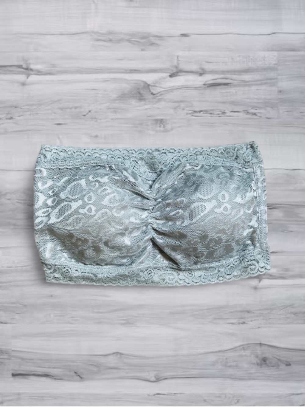 🐆 Lace & Leopard Bandeau Bra Top Silver Hot Topic Small Vintage NWT